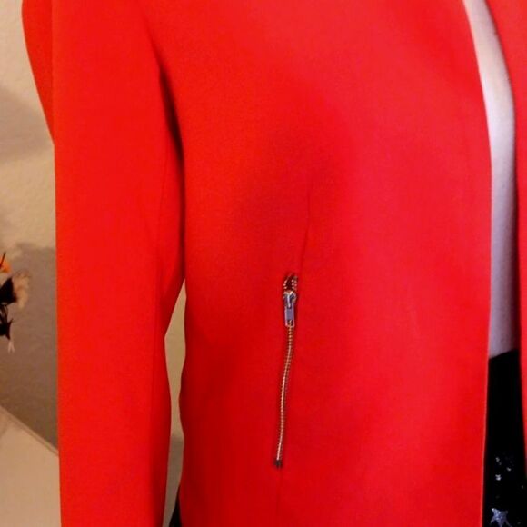 Forever 21 Neon Orange Blazer Y2K - Picture 2 of 8